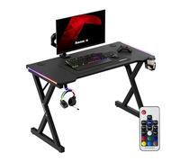 Huzaro hero 2.3 rgb mesa de juegos con led, 120 x 60, mesa de ordenado