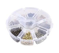 HVDHYY Clavo de Madera Clavos Pequeños para Madera y Tornillos Mini Tornillo de clavo Autorroscantes DIY Accesorios 1x6mm 1x8mm 1x10mm En Caja 1600pcs