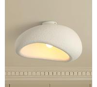HvKvHvY Luces De Techo Modernas E27, LáMpara De Comedor Wabi-Sabi De Estilo JaponéS, Sombrillas Blancas Para Luces De Techo Para Dormitorio Comedor Sala De Estar Pasillo IluminacióN Del Techo, 40Cm