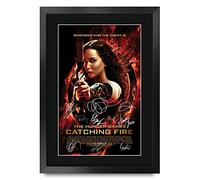 HWC Trading FR A3 The Hunger Games 2 Catching Fire Jennifer Lawrence Gifts - Póster impreso firmado con autógrafo para fanáticos de la película Memorabilia - A3 enmarcado