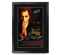HWC Trading Póster impreso de The Godfather Part 3 The Cast Al Pacino Andy García Gifts con autógrafo firmado para los fans de la película, enmarcado en A3