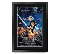HWC Trading Star Wars Return Of The Jedi A3 Enmarcado Regalo De Visualización De Fotos De Impresión De Imagen Impresa Autógrafo Firmado Por Los Aficionados Al Cine