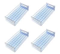 HWIREUIGT 4X Soporte de Tubo de Ensayo de Plástico Soporte para Tubos de Ensayo de 12-13 mm Posiciones de 50 Orificios