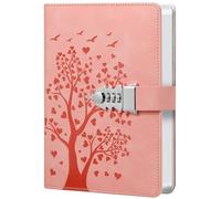 HwxBen Cuaderno A5 con Candado de Combinación, Diario con Contraseña, 224 Páginas, Papel Premium 100 GSM