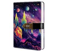 HwxBen Diario Íntimo A5 con Candado de Combinación, 224 Páginas, Papel Premium 100 GSM, Tapa PU, Cuaderno Privado para Escritura, Oficina y Viajes