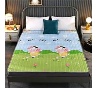 hxoity Colchoneta Dormitorio Portátil 1cm Fina Ligera Poliéster Tapete Suelo para Estudiantes Apartamentos Enrollable Viaje Suave Antideslizante Japonés Tatami Dibujo Animado Sofá Cama Transpirable