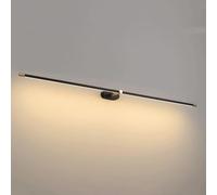 HXYSXHJUO Lámpara de Pared LED Moderna - Aplique Lineal para Dormitorio, Sala de Estar, recibidor, Pasillo, escaleras y Restaurante. Elegante luminaria con Frontal de Espejo (Negro 68 cm). N