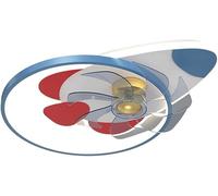 HXYSXHJUO Lámparas Colgantes para Pasillo Ventiladores de Techo de 24" para Dormitorio con Luces Control Remoto Ventilador oscilante Giratorio de 360° con Forma de Cohete Regulador LED empot