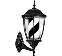 HXYSXHJUO Poste de barbero LED para Interior y Exterior, Resistente al Agua, Giratorio, Letrero de peluquería Abierto - Estilo clásico con Franjas Rojas y Blancas, Montaje en Pared, Ahorra e