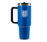 Hy-Pro Botella térmica y asa de 1,18 L con licencia oficial del Chelsea - Botella de agua de metal con pajilla, botella de agua portátil para deportes y uso diario, diseño de acero inoxidable