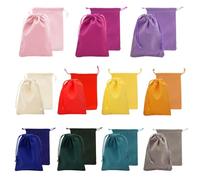 Hyacinthy Bolsas de Algodón-22 Piezas Bolsitas de Tela Pequeñas, 11 Colores Bolsas Terciopelo con Regalo, Mini Bolsas de Joyería, Bolsitas para Joyas Navidad Aniversario Anillos Fiestas-10 * 13,5 cm