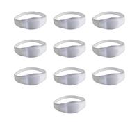 HYBEW 10 pulseras LED brillantes, pulseras de luz de seguridad nocturna, recuerdos de fiesta que brillan en la oscuridad para Halloween, Navidad, conciertos, festivales, deportes, camping