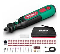 HYCHIKA 3,6V Mini Amoladora Eléctrica Bateria，Con 77 Accesorios para Taladrar, Lijar, Pulir, Grabar，Mini Taladro Eléctrica con Velocidad Ajustable y Carga Tipo-C，Herramienta Rotativa Ideal para DIY