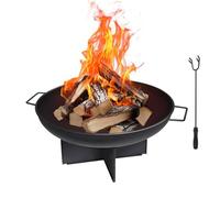 HYCHIKA Brasero Exterior 60cm para Jardín y Camping - Cuenco de Fuego Pozo Hoguera - Ideal para Exteriores y Outdoor Fire Pit