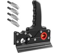 HYCHIKA Cepillo Carpintero, Cepillo para Madera de 45° con 4 Cabezales, Nivel de Burbuja y Mango Ergonómico, Cepilladora de Madera Manual para Cantos y Esquinas, Ideal para Carpinteros y Ebanistas
