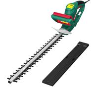 HYCHIKA Cortasetos Electrico Hedge Trimmer 550W, Corta Setos Jardin Electrico, 45 cm Longitud Hoja, 18 mm Espacio Entre Dientes, Doble Interruptor y Doble Asa, para Podar Césped, Arbustos y Setos