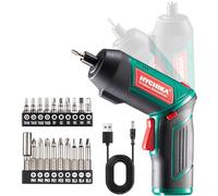 HYCHIKA Destornillador eléctrico 6 N.m y 2000 mAh 3.6V Destornillador inalámbrico con 20 accesorios, lámpara de trabajo, cable de carga y mandril magnético
