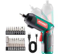 HYCHIKA Destornillador Eléctrico 6N.m, Atornillador Eléctrico Inalámbrico 3.6v Batería 2000mAh (Máximo Par 6 N.m) LED Luz, Mandril Magnétic, Cable USB, 20 Accesorios