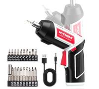 HYCHIKA Destornillador Eléctrico 6Nm, Bateria 3.6V 2,0 Ah, LED Luz, Carga Cable Tipo C, 20 Accesorios, Para Reparaciones en El Hogar