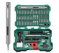 HYCHIKA Destornilladores Precisión, Mini Kit Destornillador Eléctrico, 67 en 1 Juego de Destornilladores con puntas de precisión magnéticas, par de 2 engranajes, sin cable, para cámara de teléfono
