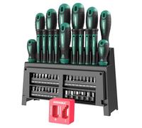 HYCHIKA Juego Destornilladores, 51PZS Kit Destornilladores Incluye Soporte de Almacenamiento, Aplicable a DIY, Muebles de Montaje, Mantenimiento Familiar, Uso del Taller
