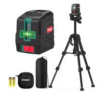 HYCHIKA Nivel Laser Autonivelante con Tripode, Verde Horizontal y Vertical Nivel Láser, Láser de Línea con Bolsa de Transporte y 2 Baterías AA, para Decoración del Hogar, Bricolaje