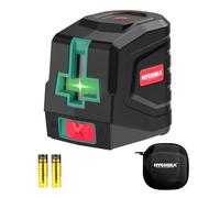 HYCHIKA Nivel Laser Verde, Horizontal y Vertical Nivel Láser Autonivelante, Láser de Línea con Bolsa de Lona y 2 Baterías AA, para Decoración del Hogar, Bricolaje
