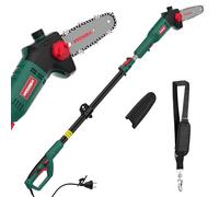 Hychika Sierra eléctrica de alta podadora, motor de 750 W, barra telescópica de 225 - 300 cm, cabezal de motosierra multieje para cortar sin esfuerzo