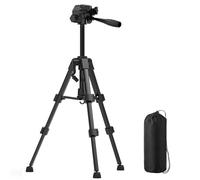 HYCHIKA Trípode para Nivel Láser, Puede Inclinar y Girar el Nivel de Láser Vertical u Horizontalmente 90 °, 180 ° y 360 °, con Hilo de 1/4 ", Bolsa (Altura: 30-65 cm)
