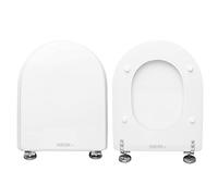 HYDRO HOME - Asiento de inodoro compatible con Starck 3 Duravit de madera recubierta de resina de poliéster blanco
