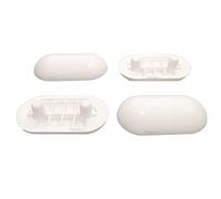 HYDRO HOME Tapa WC compatible con Ideal Standard Conca MDF ECO con bisagras inclinadas, madera lacada (Blanco, Rectangular/goma 1)
