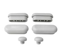 HYDRO HOME Topes WC, kit 6 piezas, 4 rectangulares y 2 redondos, diferentes grosores, instalación fácil DIY, fabricación italiana (8 mm)
