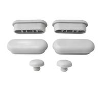 HYDRO HOME Topes WC, kit 6 piezas, 4 rectangulares y 2 redondos, diferentes grosores, instalación fácil DIY, fabricación italiana (6 mm)
