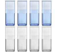 HYFEUOKF Mini caja portátil for guardar hilo dental, tiritas, palillos, hisopos y estuche de viaje.(8 PCS Mix Color)