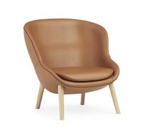 Hyg Sillón Bajo Roble/Piel Brandy