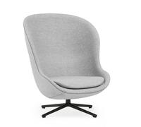 Hyg Sillón con Estructura Giratoria Alto Aluminio Negro/Gris LDS16
