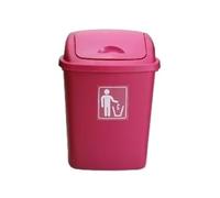 HYKJCSS Exterior Productos Comerciales Cubo De Basura For Exteriores con Tapa Y Puertas Plástico Papelera Contenedor Basura(Rot)