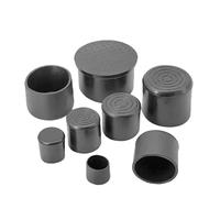 HYQOUKLR Fundas para Las Patas de Las sillas, Tapas de Extremo de tubería de Acero Redondas, PVC Negro, 6-60mm, Antideslizante, Protector de Suelo for pies de Silla, 2/4/8 Uds.(22mm,2Pcs)