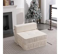HYSZ Sofá con función de dormir, sofá cama, sofá individual, sofá plegable, sillón futón, silla de lectura, cojín trasero extraíble, para salón, apartamento, habitación pequeña, 92 × 92 × 64 cm