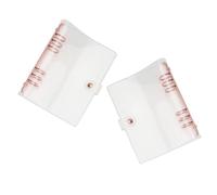 HYTROVE 2 Piezas Fundas de Plástico Transparente para Cuadernos Oxford con Cierre de Botón y Anillas Metálicas, Protección Flexible y Portátil para Uso Escolar Casa