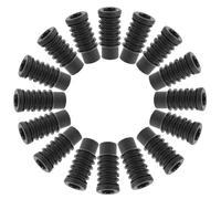 HYTROVE 20 Piezas de Funda Protectora para Ruedas de Silla de Oficina, Plástico Negro Diseño Simple para Proteger Suelos y Mejorar Estabilidad en Sillas de Escritorio