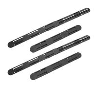 HYTROVE 4 Correderas Adhesivas para Cajones de Plástico Negro, Guías Silenciosas para Organización Máxima en Cocina y Dormitorio, Rieles Extraíbles para Almacenamiento