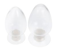 HYTROVE Juego de 2 Frascos de Vidrio Decorativos para Almacenamiento Tapa de Goma, Capacidad 250ml y 125ml, Diseño Delicado para Decoración en Hogar u Oficina