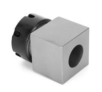 Hyuduo Bloque de Pinza ER32, Soporte de Pinza Hexagonal de Acero Endurecido para Herramientas de Fresado CNC, Diseño de Orificio Pasante para Máquina de Grabado de Torno (#2)
