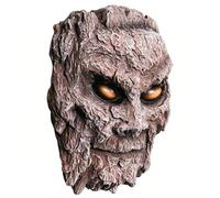 Hyuduo Cara de Árbol Decoración Resina Exterior Aterradora Corteza (3PCS | Resina, Resistente a la Intemperie, Montaje para Valla de Jardín, Compatible con Superficie de Madera, Orificio