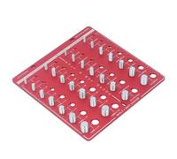 Hyuduo Comprobador de Rosca de Tuercas y Pernos Calibre Identificador de Pernos y Tuercas de Aleación de Aluminio 7,9 X 7,9 Pulgadas Herramienta Compacta Precisa de Fácil Operación para Uso en