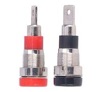 Hyuduo Conector Banana de 4 Mm, Contacto de Resorte Resistente a la | Conector de cable de prueba aislado, orificio interno de 4 mm, mantiene la integridad de la señal bajo vibración.