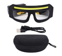 Hyuduo Gafas de Faro LED, Sensor de Movimiento y Control Táctil, Gafas de Seguridad con USB C Recargable 800 Lm 5 Modos, Iluminadas para Reparación Manos Libres Camping y Ciclismo