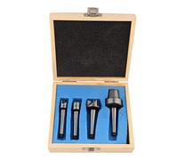 Hyuduo Home Juego de 4 Piezas de Torno para Madera, Herramienta de Torneado MT1, Dedal de Carpintería en Acero, Tornos de Carpintería y Metal
