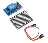 Hyuduo Sensor de Detección de Lluvia, Módulo con Relé Ajustable | Detector de humedad para monitoreo del clima, tablero antioxidante niquelado, control de motor de alta potencia